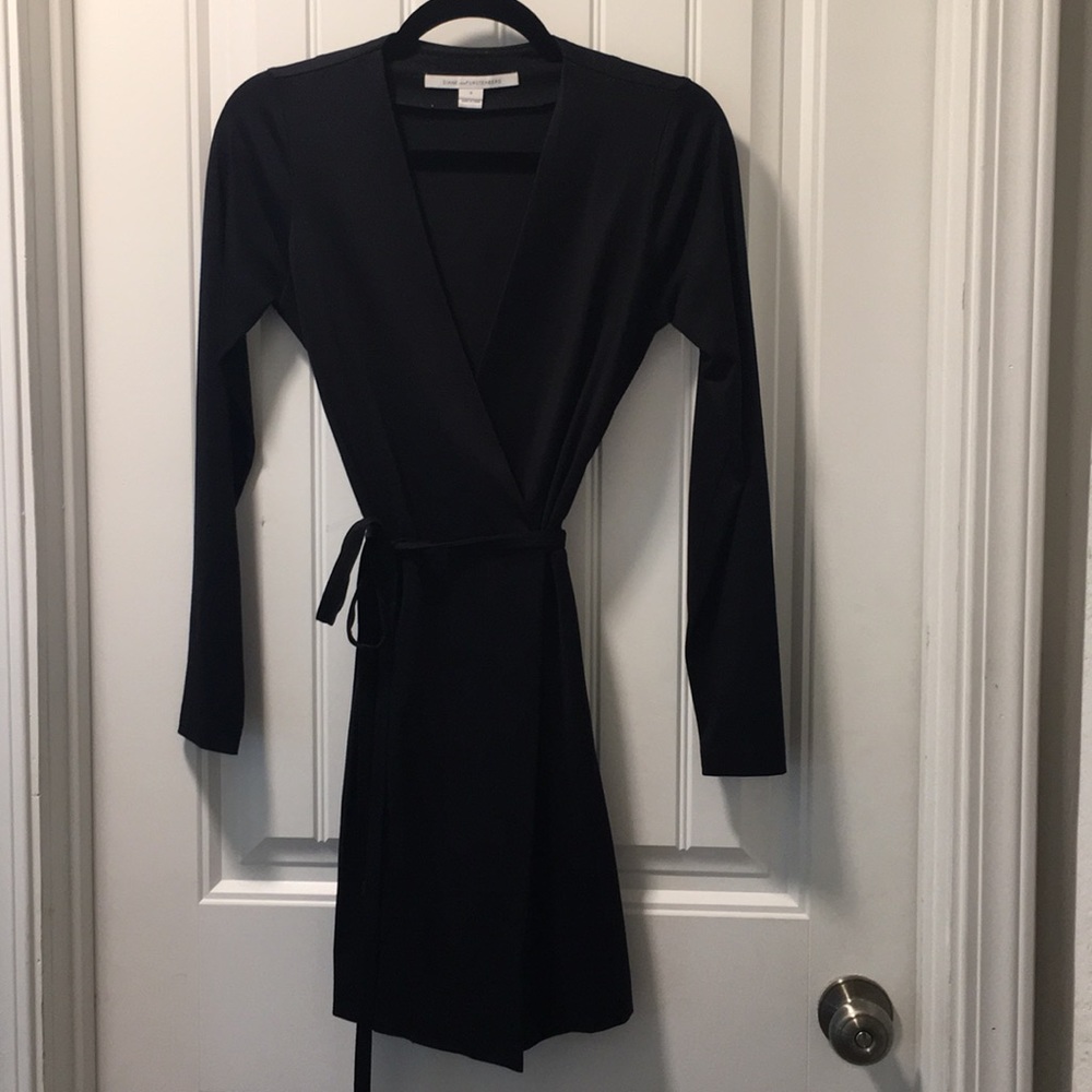 Diane Von Furstenberg Black Wrap Dress
